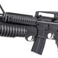 Double Eagle Full Size M4 RIS Airsoft Low Power Airsoft Electric Rifle w/ Underbarrel M203 Shotgun Launcher