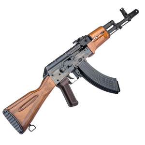 WE-Tech AK-47 with Wood Furniture Airsoft Gas Blowback Rifle (Steel Magazine)