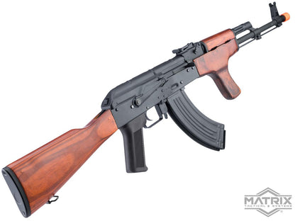 Matrix / S&T Stamped Steel AK Airsoft AEG Rifle w/ G3 Electronic Trigger QD Spring Gearbox (Model: AIMS-63 / Real Wood)