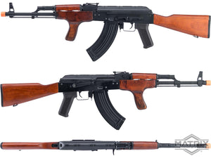 Matrix / S&T Stamped Steel AK Airsoft AEG Rifle w/ G3 Electronic Trigger QD Spring Gearbox (Model: AIMS-63 / Real Wood)