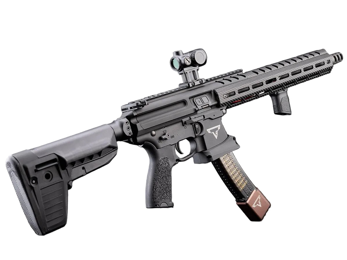 Evike.com Custom JW SIG SAUER ProForce MPX AEG w/ EMG TTI JW Suite (Model: Faux Carbon Fiber Handguard / 350 FPS)
