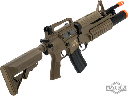 Matrix / S&T Sportsline M4 Airsoft AEG Rifle w/ G3 Micro-Switch Gearbox (Model: M4A1 w/ M203 400 FPS / Dark Earth)