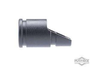 Matrix AKM Type Slant Full Steel Compensator / Flash Hider for AK Series Airsoft Rifles (Threads: 14mm Negative)