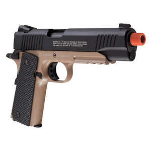 Elite Force Full Metal 1911 Tactical CO2 Airsoft Gas Blowback Pistol Umarex KWC (Desert / Black)