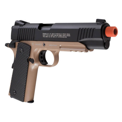 Elite Force Full Metal 1911 Tactical CO2 Airsoft Gas Blowback Pistol Umarex KWC (Desert / Black)