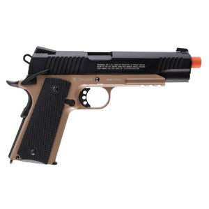 Elite Force Full Metal 1911 Tactical CO2 Airsoft Gas Blowback Pistol Umarex KWC (Desert / Black)