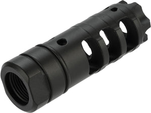 CYMA Cast Steel 3-Port Muzzle Brake / Flash Hider Combo (Thread: 14mm-)