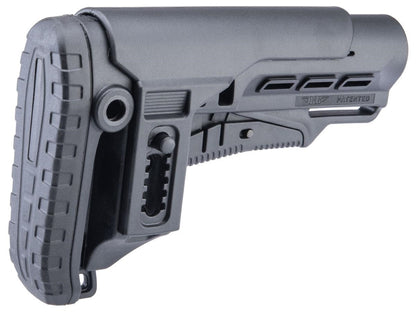 DLG Tactical Retractable Stock w/ Adjustable Long Cheek Riser for M4 / M16 Series Milspec Rifles