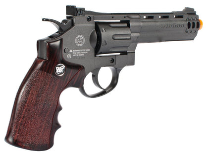 WinGun High Power Airsoft CO2 Revolver w/ 8rd Cylinder (Color: Black / 4")
