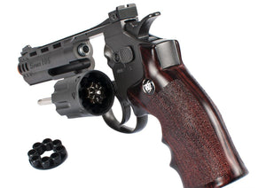 WinGun High Power Airsoft CO2 Revolver w/ 8rd Cylinder (Color: Black / 4")