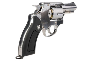 WinGun Airsoft Revolver CO2 731 Sheriff M36 (2.5 inch, Black Grip, 6mm Version) - Silver