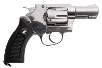 WinGun Airsoft Revolver CO2 731 Sheriff M36 (2.5 inch, Black Grip, 6mm Version) - Silver