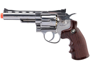 WinGun CO2 Powered Full Metal High Power Airsoft 6mm Magnum Gas Revolver (Chrome / 4")