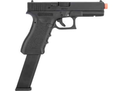 Elite Force Fully Licensed GLOCK 18C Select Fire Semi / Full Auto Gas Blowback Airsoft Pistol w/ Extended Mag (Type: Green Gas)