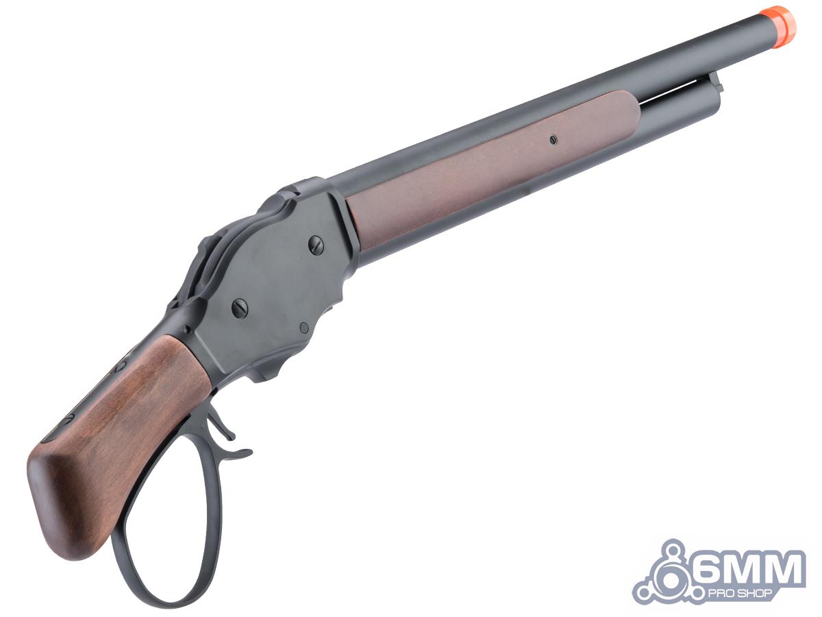6mmproshop x Golden Eagle M1887 Lever Action Gas Airsoft Shotgun (Color: Black / Standard / Wild Lever)
