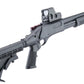 Golden Eagle M870 3-Round Burst Multi-Shot Shell Loading Airsoft Shotgun (Tactical Retractable Stock w/ RIS Mount Shell Caddy)