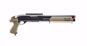 Tactical Force Tri-Shot Spring Powered Pump Shotgun by UMAREX (Color: Black / Tan)