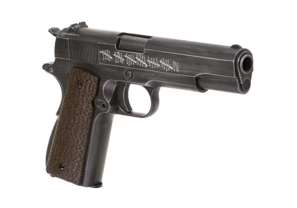 AW Custom Full Metal Custom "Molon Labe" Weathered 1911A1 Airsoft Gas Blowback Pistol