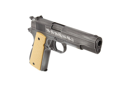 AW Custom Full Metal Custom "Molon Labe" Weathered 1911A1 Airsoft Gas Blowback Pistol