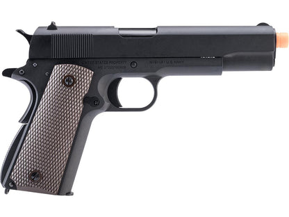 Cybergun Colt Licensed 1911A1 Airsoft Gas Blowback Pistol by AW Custom (Black / Green Gas)