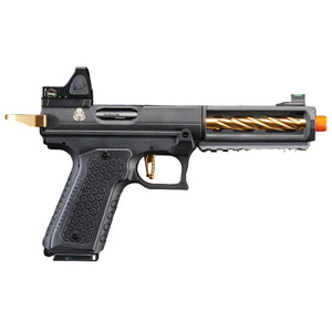 Lancer Tactical x Tandemkross CTHULHU Gas Blow Back Pistol w/ Red Dot Reflex Sight - (Black / Gold)