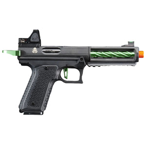 Lancer Tactical x Tandemkross CTHULHU Gas Blow Back Pistol w/ Red Dot Reflex Sight - (Black/Green)