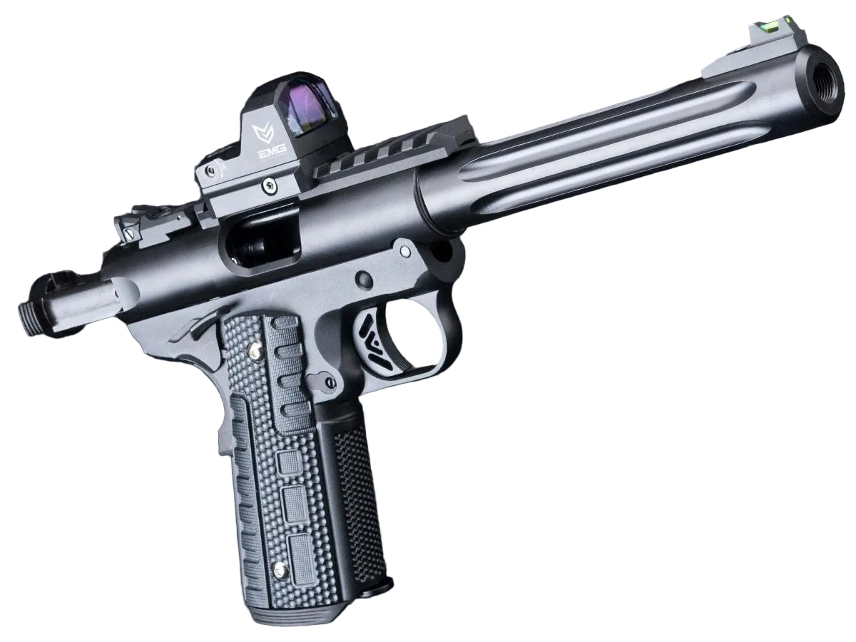 WE-Tech Galaxy 1911 Gas Blowback Airsoft Pistol (Black Slide / Black Frame / Premium Long Barrel)