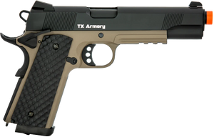 TX Armory 1911 .45 ACP Blowback Co2 Airsoft Pistol - Tan