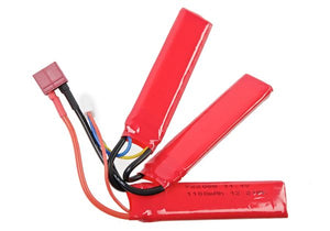 11.1v Li-Po 1100mAh Battery Tri-Panel - Deans
