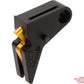 Angel Custom CNC Enhanced Flat Front Competition Style Trigger for KWA ATP Gas Blowback Airsoft Pistols (Black / Gold)
