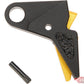 Angel Custom CNC Enhanced Flat Front Competition Style Trigger for KWA ATP Gas Blowback Airsoft Pistols (Black / Gold)
