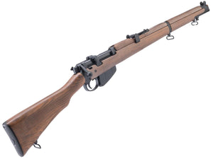 Double Bell Shell Ejecting Lee Enfield No.1 MK III Spring Powered Bolt Action Rifle w/ Real Wood Furniture
