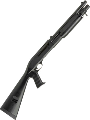 CYMA Standard Full Metal M3 3-Round Burst Multi-Shot Shell Loading Airsoft Shotgun (Model: Full Stock CQB)