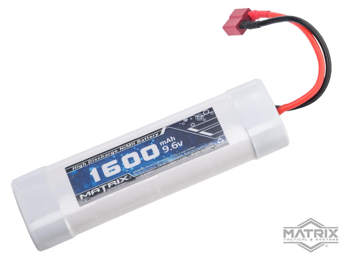 Matrix High Output Small Type Airsoft NiMH Battery (Configuration: 9.6V / 1600mAh / Standard Deans)