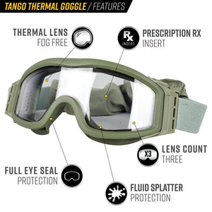 Valken V-Tac Tango Goggles (Single Thermal Clear Lens)