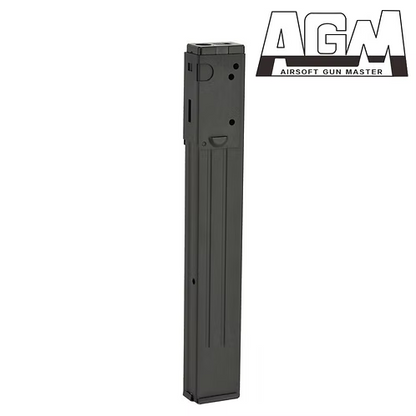 55 Round Metal Mid-Cap Magazine for AGM MP40, Sten MKII, and S&T Model 12 Airsoft AEGs