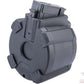 Avengers 1200 Round Electric Drum Magazine for Airsoft AEG Rifles (Model: AK - Black / Button)
