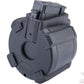 Avengers 1200 Round Electric Drum Magazine for Airsoft AEG Rifles (Model: AK - Black / Sound)