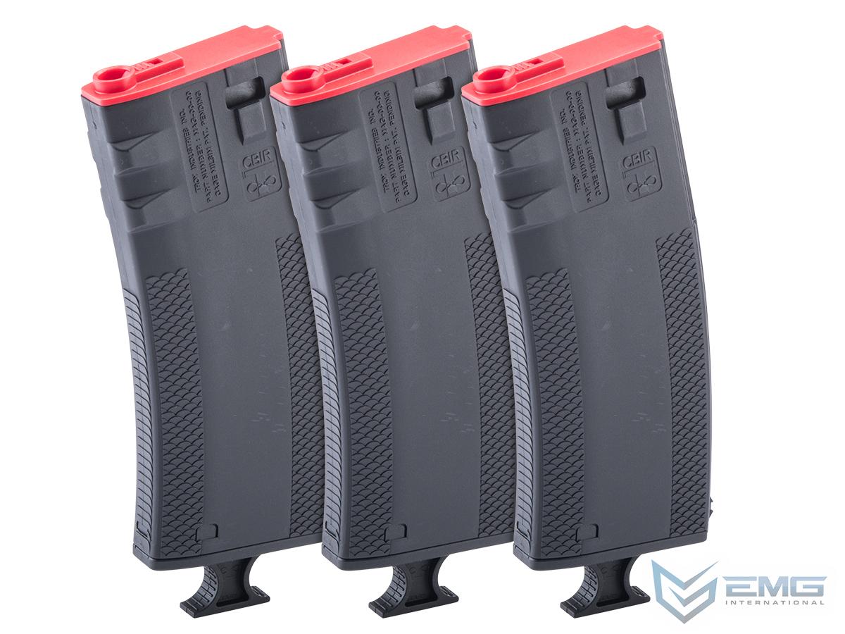 EMG Troy Industries 250rd Mid-Cap Battlemag w/ T-Grip Magazine Assist for M4/M16 Series Airsoft AEG Rifles (Pack of 3)