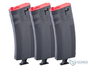 EMG Troy Industries 250rd Mid-Cap Battlemag w/ T-Grip Magazine Assist for M4/M16 Series Airsoft AEG Rifles (Pack of 3)