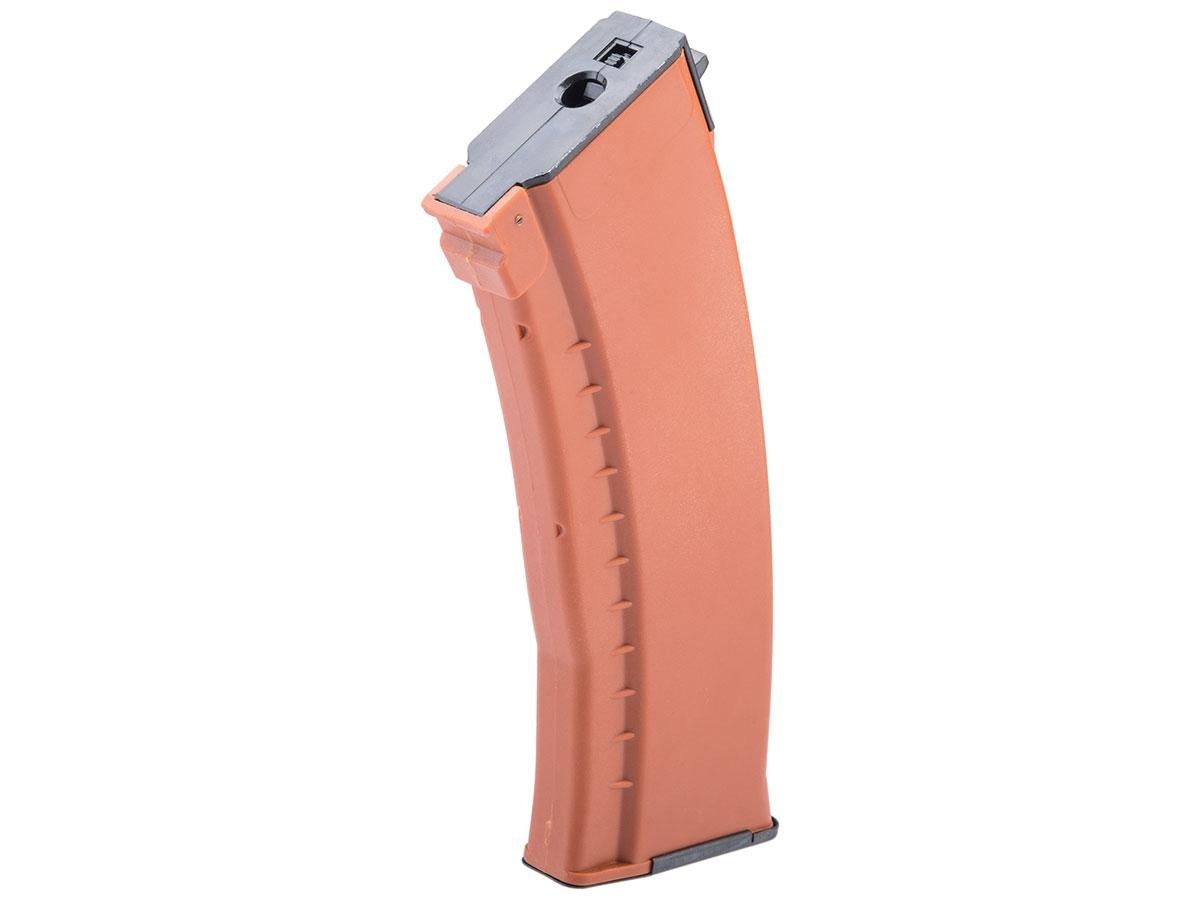 E&L Airsoft 120 Round Polymer AK-74 Mid-Cap Magazine for AK Series Airsoft AEG Rifles (Color: Orange)