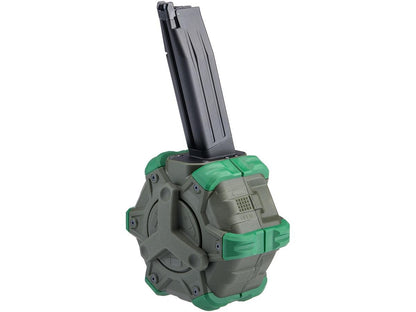 AW Custom Drum Magazine for Gas Blowback Airsoft Pistols & Rifles (TM Hi-Capa)