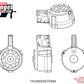 Angel Custom 1500 Round Thunderstorm Electric Winding Drum Magazine (Body Only)