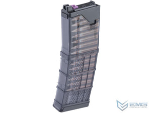 EMG Lancer Systems Licensed L5AWM 30 Round Magazine for CGS & MWS Gas Blowback Airsoft Rifles (Color: Translucent Smoke / 5.56)