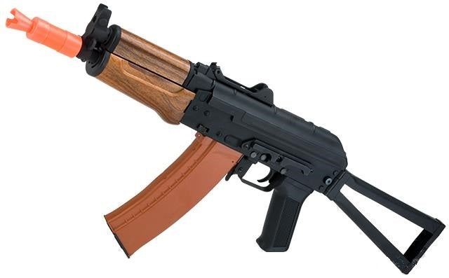Matrix / CYMA Sport AKS74U Airsoft AEG Rifle with Imitation Wood Furniture (Package: 7.4v LiPo Battery + Charger)