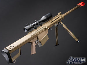 6mmProShop Barrett Licensed M82A1 Long Range Airsoft AEG Sniper Rifle (Black/Full Size)