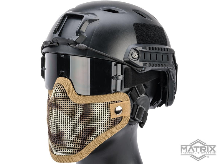Matrix Iron Face Carbon Steel Mesh "Striker V1" Lower Half Mask
