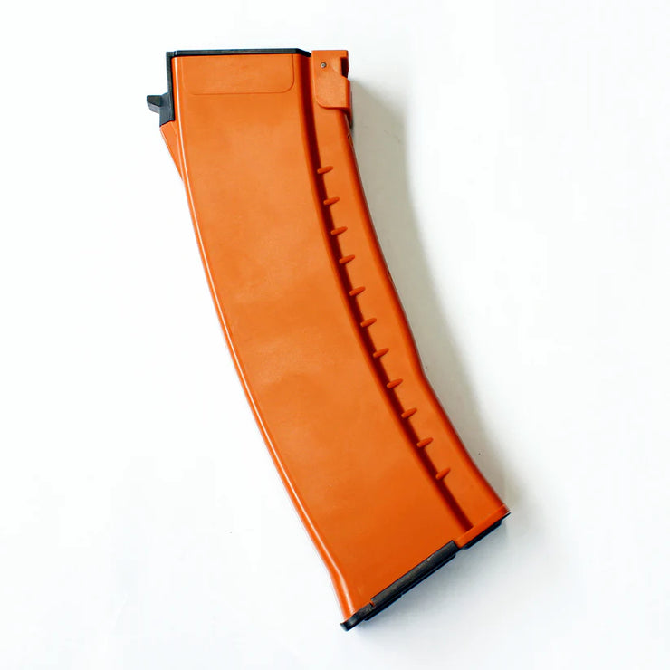 E&L Airsoft 120rd Mid-Cap Magazine for AK-74 Series Airsoft AEG Rifles (Color: Bakelite Orange)