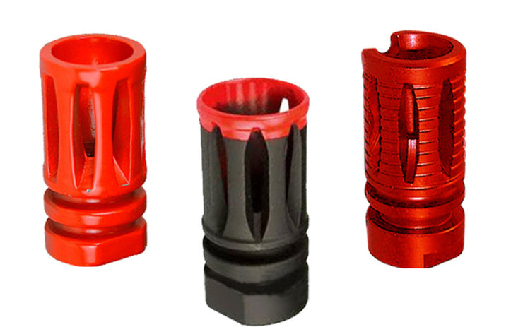 Matrix Steel M4 / M16 Style Orange Painted Flashhider (Thread: 14mm)