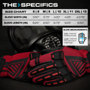 The Impulse Guard Heavy-Duty Tactical Safety Work Gloves - Red
